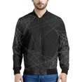 thumbnail image 3 of Chaqueta con cremallera y estampado 3D de telaraña de colores para hombre y mujer, sudadera con personalidad, abrigo holgado, chaqueta bomber de manga larga con cremallera, 3 of 5