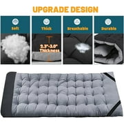 Slsy Oversized XXL Folding Camping Cot, Portable Folding Cots Folding Bed for Adults, Heavy Duty Outdoor Sleeping Cot Guest Bed with 2 Sided Mattress & Carry Bag