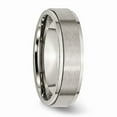 thumbnail image 4 of Titanium Ridged Edge 6mm Brushed and Polished Band Size: 11; for Adults and Teens; for Women and Men, 4 of 6