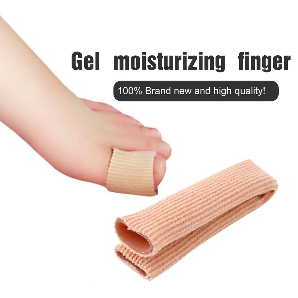 Open Toe Tubes Gel Lined Fabric Sleeve Finger Toe Protectors to Prevent