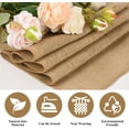thumbnail image 5 of Outdoor Table Rustic Yellow Jute Roll Burlap Table Runner 118x12 Kitchen Table Decor Pajama Ribbon Finished Edge Inch, 5 of 5