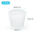 thumbnail image 2 of Uxcell 3 Pcs Tapones de Goma Sólida de Silicona Blanca, Tapones Cónicos para Fregaderos, Diámetro de 28 mm a 37 mm, 2 of 6