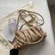 thumbnail image 5 of Nuevo bolso plisado debajo del brazo con textura Joker, bolso de hombro de moda para mujer de PU de color caqui, 5 of 5