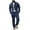 Navy, variant on Aofany Athleisure 2-Piece Set,Mens 2 Pieces Loose Casual Suits Long Sleeve Button Down Shirt Jacket Jogging Pants Set