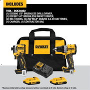DEWALT 20V MAX Brushless Cordless Drill & Impact Driver Combo Kit with 2 Batteries & Charger – DCK248D2