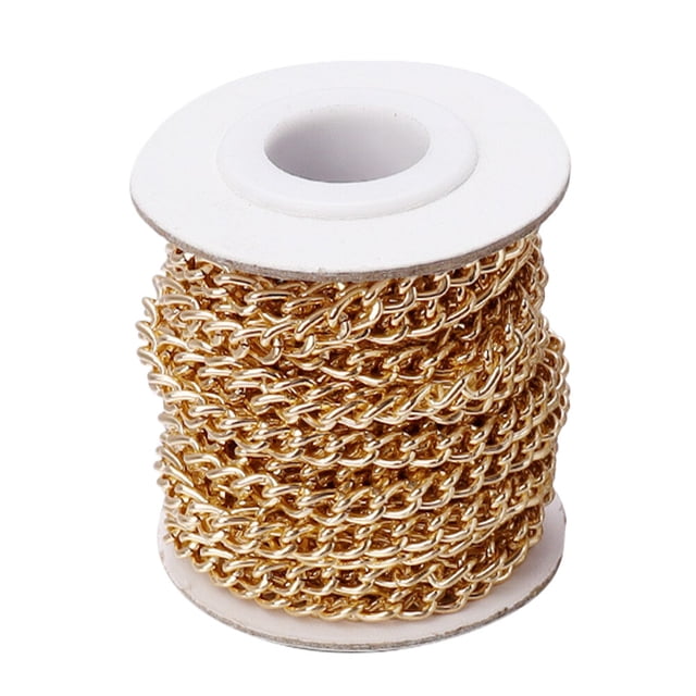 Miangastore 1 Roll Aluminium Chain Twisted Link Chains DIY Crafts Chain Bag Garment Chain