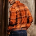 thumbnail image 7 of Admvng Mens Long Sleeve Button Down Collar Long Sleeve Business Casual Plaid Shirts, 7 of 7