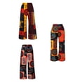 thumbnail image 4 of Women Wide Legs Pants with Pockets Vintage Print Plus Size, 4 of 8