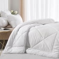 thumbnail image 4 of SOPAT All Season Down Alternative Comforter Hotel Luxury Quilted Duvet Insert Cooling Washable Hypoallergenic Reversible Quilt - Twin,White, 4 of 10