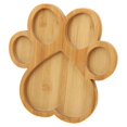 thumbnail image 4 of Bamboo Tray for Snack Storage and Serving Cute Cartoon Paw Shaped Design for Home Kitchen Use 12.5 inches, 4 of 5