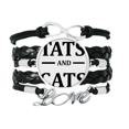 thumbnail image 1 of Animal Protector Cartoon Tats Pattern Bracelet Love Accessory Twisted Leather Knitting Rope Wristband, 1 of 3