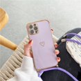 thumbnail image 1 of Funda suave de lujo con collar cruzado y cordón Chapado en corazón de amor para iPhone 13 Pro Max 14 12 11 MiNi X XS XR 7 8 plus SE 20, 1 of 4