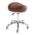 thumbnail image 3 of Elodie Saddle Stool Adjustable Nail Beauty Pulley Work Chair for Lab Salon Manicure Brown, 3 of 8