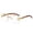 White, variant on Under $ 10 Gradient Color Rimless Shades for Men Women Lightweight Comfort Glasses for Jogging Riding Daily Travel Use|