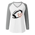 thumbnail image 4 of TSADFHJI Hauts pour Femmes Automne Chandails en Molleton Légers Décontractés à Col Rond Manches Longues Imprimé Graphique T-Shirt TTG Gris, 4 of 4