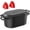 Black, variant on Dutch Oven for Bread Baking, 3.4QT Cast Iron Bread Pan Loaf Pans with Lid, Oval Enameled Bread Oven, Bread Pan for Homemade Sourdough Bread Baking, Cake & Versatile Cooking, Red