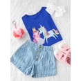 thumbnail image 3 of Unicorn And Mermaid With Crown T-Shirt Toddler -Image by Shutterstock,  2 Toddler, 3 of 4