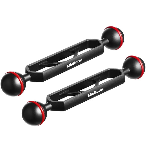 Brazo de extensión MINIFOCUS 6, doble bola de aluminio, 15,2 cm, paquete de 2