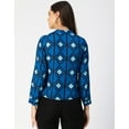 thumbnail image 4 of Moomaya Long Sleeve Band Collar Printed Top - Women's Stylish Georgette Top, 4 of 9