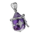 thumbnail image 1 of Pendentif Urne Souvenir de Crémation en Émail Rétro, Cercueil de Cendres, Collier Pendentif -, 1 of 8
