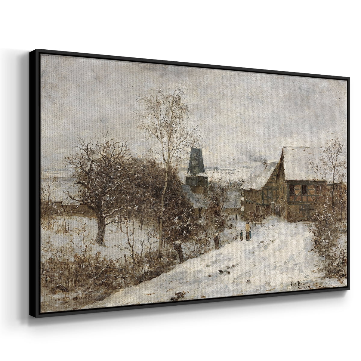 Vintage Landscape-CCLXXXVI By Wexford Home Framed in Black Wood Gallery Wrapped Canvas 27 in. x 41 in.