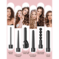 thumbnail image 2 of Juego De Rizadora De Cabello Bloosom 6 En 1 De Cerámica Negro., 2 of 4