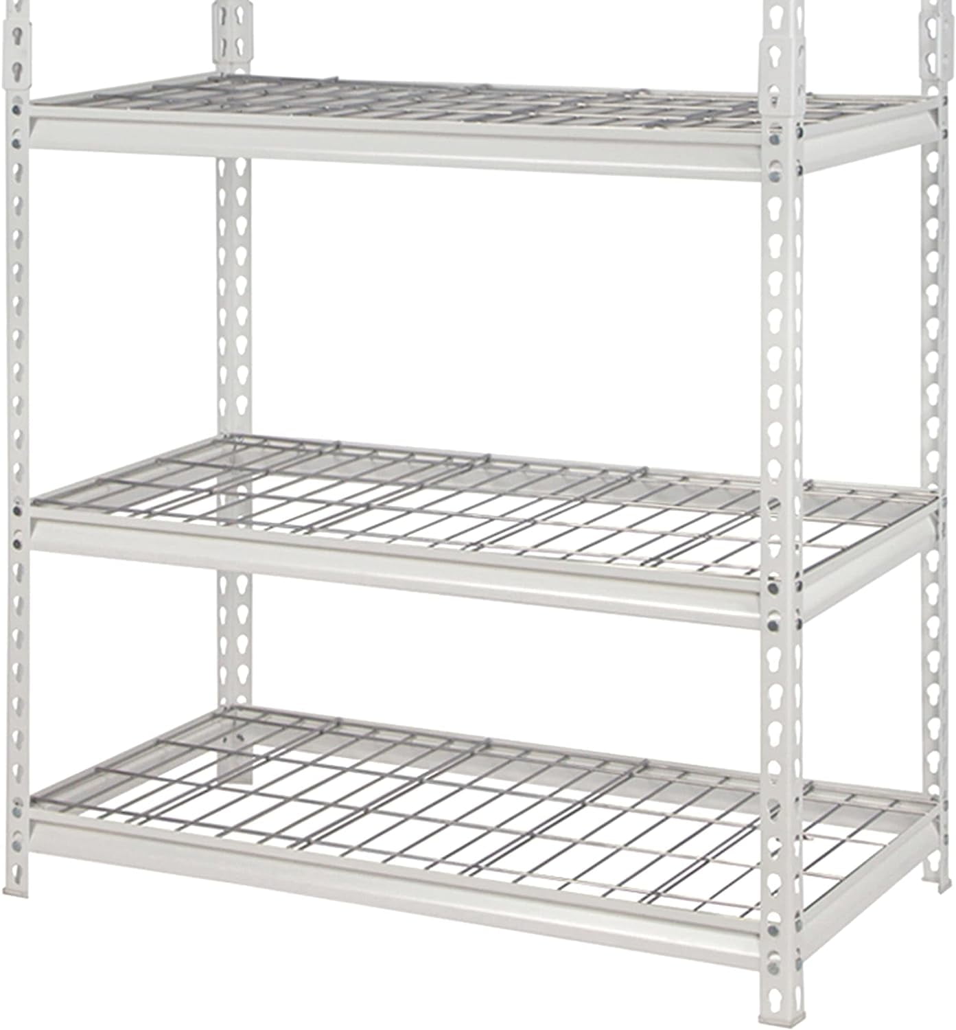 Juggernaut Storage JS3618-4WHT Steel Shelving Unit, 4 Shelf, 36 in W x 18 in D x 60 in H, White