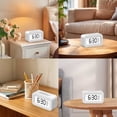 thumbnail image 4 of VOLIVO Square Digital Alarm Clock Mini USB Charging Bedside Clock, Large Display Night Light Snooze Temperature Clock for Bedroom Office Living Room, 4 of 6