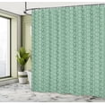 thumbnail image 5 of Ambesonne Antique Oriental Shower Curtain, Eastern Leaves, 69"Wx75"L, Jade Green and White, 5 of 5