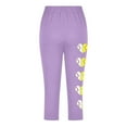 thumbnail image 4 of Fjofpr Leggings for Toddlers Size 5T Toddler Kids Fashion Baesball Print Summer Leisure Yoga Sports Frenum Cropped Pants Purple 5 Years, 4 of 4