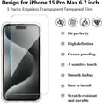 thumbnail image 3 of Wallet Case for iPhone 15 Pro Max with 3PCS Screen Protectors Clear Heavy Duty Shockproof Wallet Card Holder, Hidden Flip Card Slot Protective Hard Back Cover for iPhone 15 Pro Max 6.7'' Clear, 3 of 7