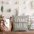 thumbnail image 3 of Spring Pillow Covers Gray Buffalo Plaids Sweet Home Love Throw Pillow Case Truck Tulip Lavender Floral Cushion Cover for Farmhouse Couch Sofa Car Decoration, 18 x 18 Inch,, 3 of 6