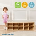thumbnail image 5 of ECR4Kids Streamline 10 Cubby Tray Storage Cabinet, 2x5, Classroom Furniture, Natural, 5 of 9
