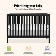 Dream On Me Synergy MOD Crib, Made with Sustainable New Zealand Pinewood, Matte Black