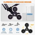 thumbnail image 7 of Veeboto 3-in-1 Heavy Duty Industrial Hand Truck Aluminum Dolly Cart, 1000LBS Folding Stair Climbing Cart with Solid Wheels for Moving, Travel, Office Use, Orange, 7 of 7