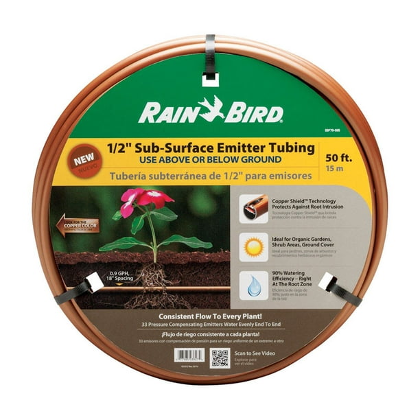 Rain Bird Plastic Drip Irrigation Emitter Tubing 1/2 in. x 50 ft. L