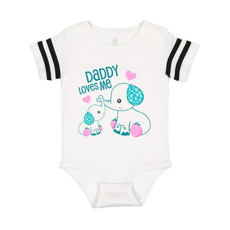 

Inktastic Daddy Loves Me-cute elephants Gift Baby Boy or Baby Girl Bodysuit