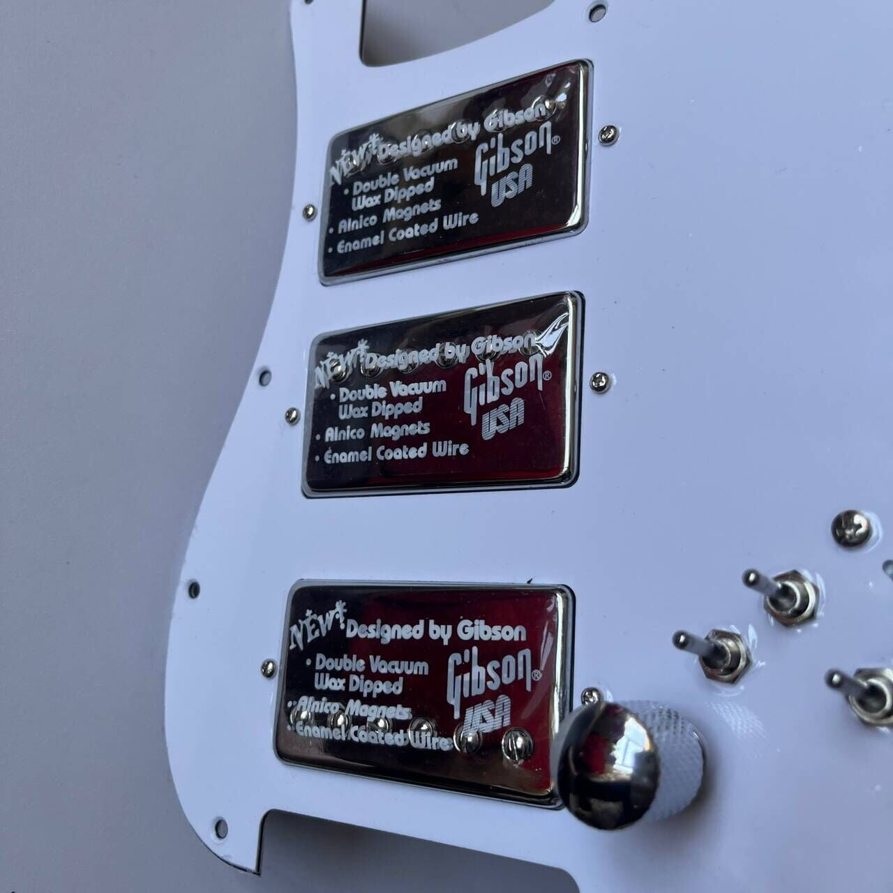 HHH Prewired Guitar Strat Pickguard Set  with Silent Switch Kill Swith  Alnico 5 Humbucker Pickups Coil Splitting Switch Multi Switch Harnesses for Fender ST Electric Guitar Replacement Parts