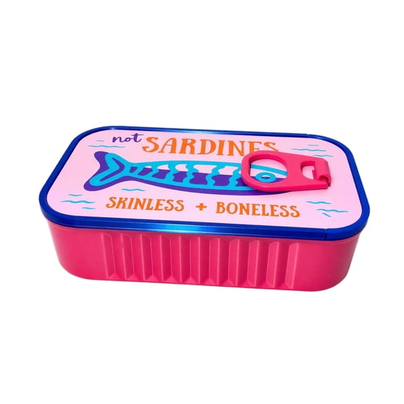 Mini Sardine Can Jewelry Storage Box, Portable Sardine Jewelry Holder Fish Box, Cute Sardine Decor Travel Jewelry Organizer for Rings Earrings