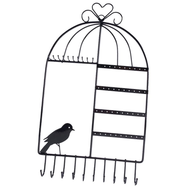 Organizador de joyería jinwen Soporte de pared Metal Negro