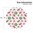 thumbnail image 3 of Pofeuu Hand Drawn Watermelon Print Leather Coasters Set of 6, Round Cups Mugs Mat Pad for Home Kitchen Heat Resistant Drink Coasters,Octagon, 3 of 7