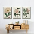 thumbnail image 6 of Pink Floral Mix VI - Framed Premium Gallery Wrapped Canvas L Frame 3 Piece Set - Ready to Hang, 6 of 9