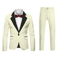 thumbnail image 4 of RUTAYY Men's Outfits Slim Fit Long Sleeve Suit and Pants Solid Color Everyday Wear Classic Stylish Sets, 4 of 5