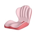 thumbnail image 3 of Cojín de asiento de espuma viscoelástica con respaldo en forma de L para silla de oficina o de viaje Rosa, 3 of 9