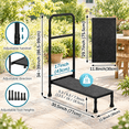 4-Leg Adjustable Step Stool with Handle for High Beds, Bathtubs, and ...