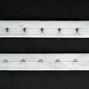3 Yards Single Row Hook & Eye Tape Trim, TR-10609 (White)