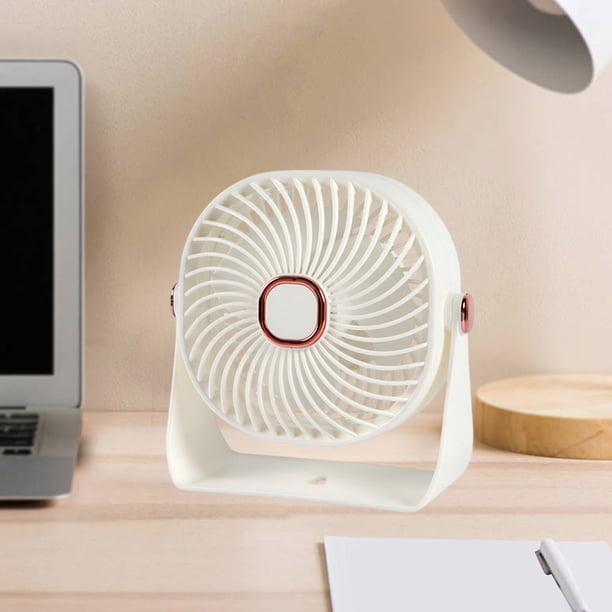 Ventilador de escritorio USB con pantalla digital | Miniventilador de 3 velocidades y alta potencia para oficina y hogar | Ventilador portátil colgante con cabezal flexible | Blanco, rosa y verde