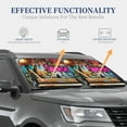 thumbnail image 4 of Haiem Graffiti Lamp Urban Scene Car Windshield Sun Shade (2 Pieces) Foldable Windshield Sun Shade Car Accessories for Truck SUV Pickup-Small, 4 of 7