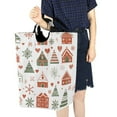 thumbnail image 4 of Yayeee Freestanding Laundry Hamper with Handle Collapsible Large Storage Basket for Clothes, Red Nordic Christmas, 4 of 7