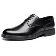 thumbnail image 2 of Men's Casual Leather Shoes Men's Genuine Leather Simple Big Head Men's Leather Shoes Cowhide Dress Gentleman Business Shoes, 2 of 2
